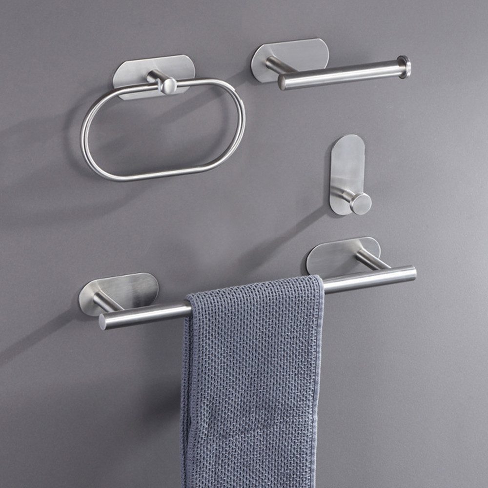 JOEAIS Handtuchhaken Handtuchhalter Ohne Bohren, Handtuchhalterung Wand mit Haken für Badezimmer Edelstahl