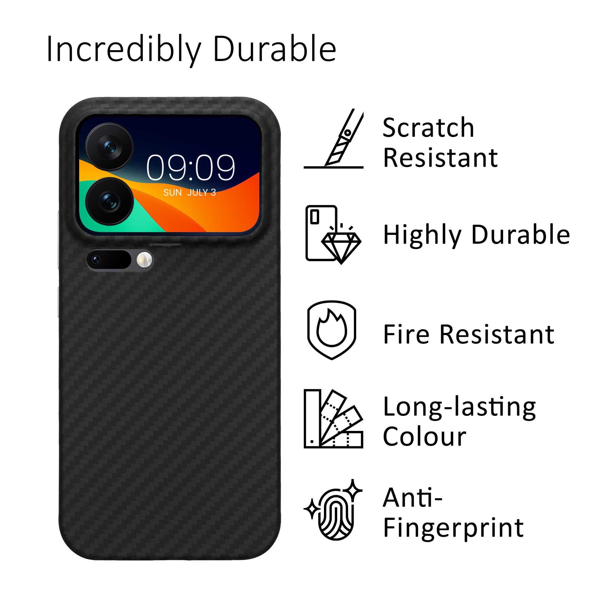 kalibri Smartphone-Hülle Hülle für Xiaomi 17 Pro, Aramid Handy Schutzhülle - Smartphone Cover Case