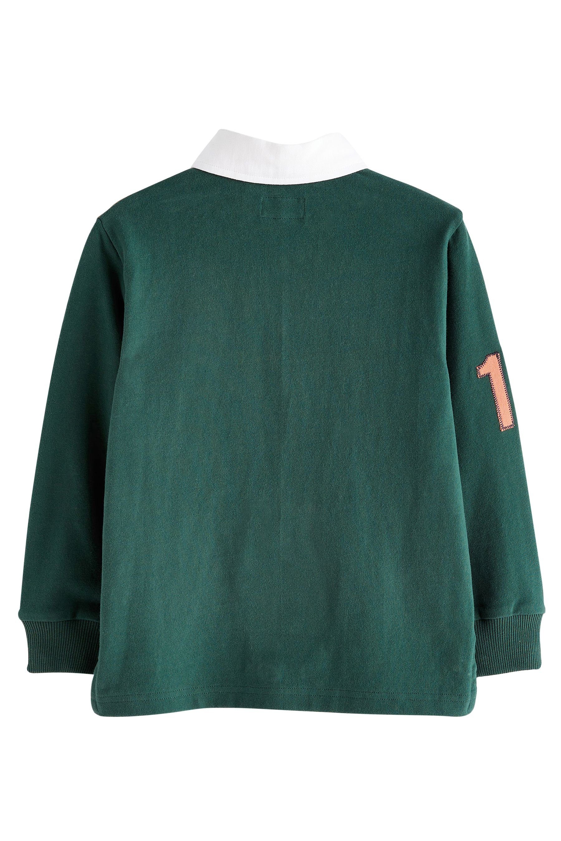 Next Rugbyshirt Brown/Green Blue/Tan (1-tlg) Harlequin Navy Rugby-Shirt