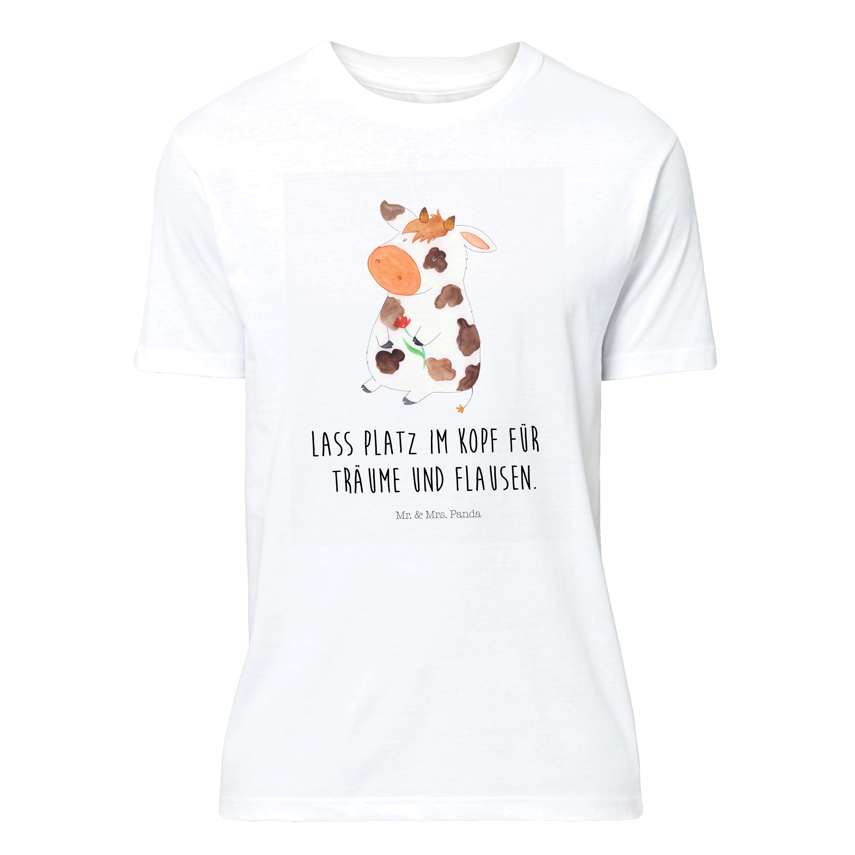 Mr. & Mrs. Panda T-Shirt Kuh - Weiß - Geschenk, Junggesellenabschied, Tshirt, Männer, Sprüche, (1-tlg)