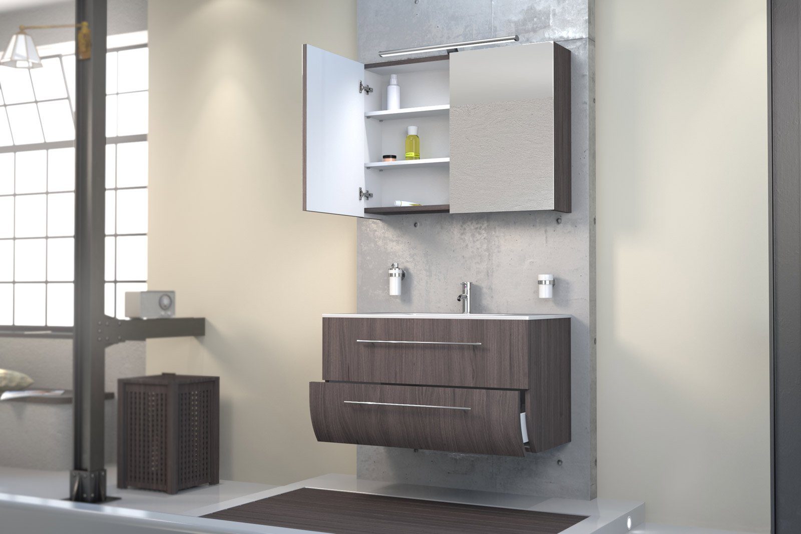 SAM® Badmöbel-Set Zarif, trüffeleiche - 90 cm