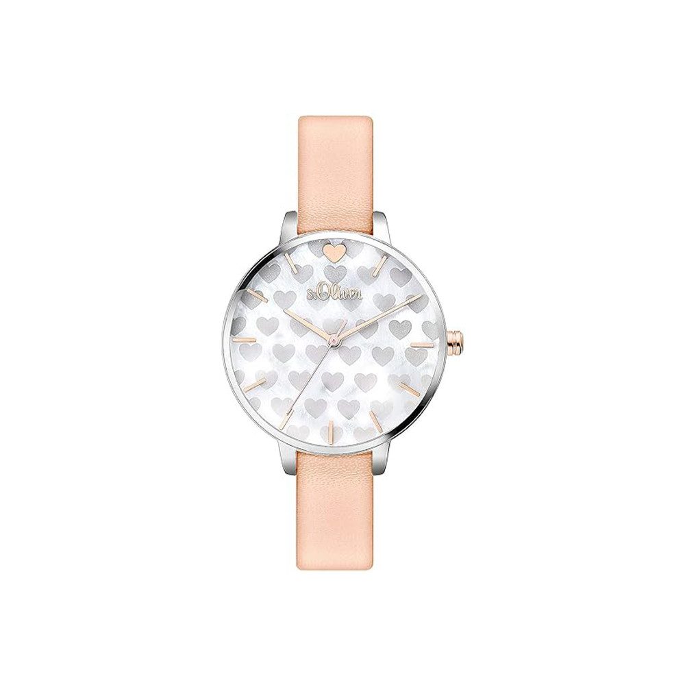 s.Oliver Quarzuhr s.Oliver Armbanduhr mit Lederarmband SO-3474-LQ, Hochwertiges Produkt mit zeitlosem Design, sorgfältiger Verarbeitung