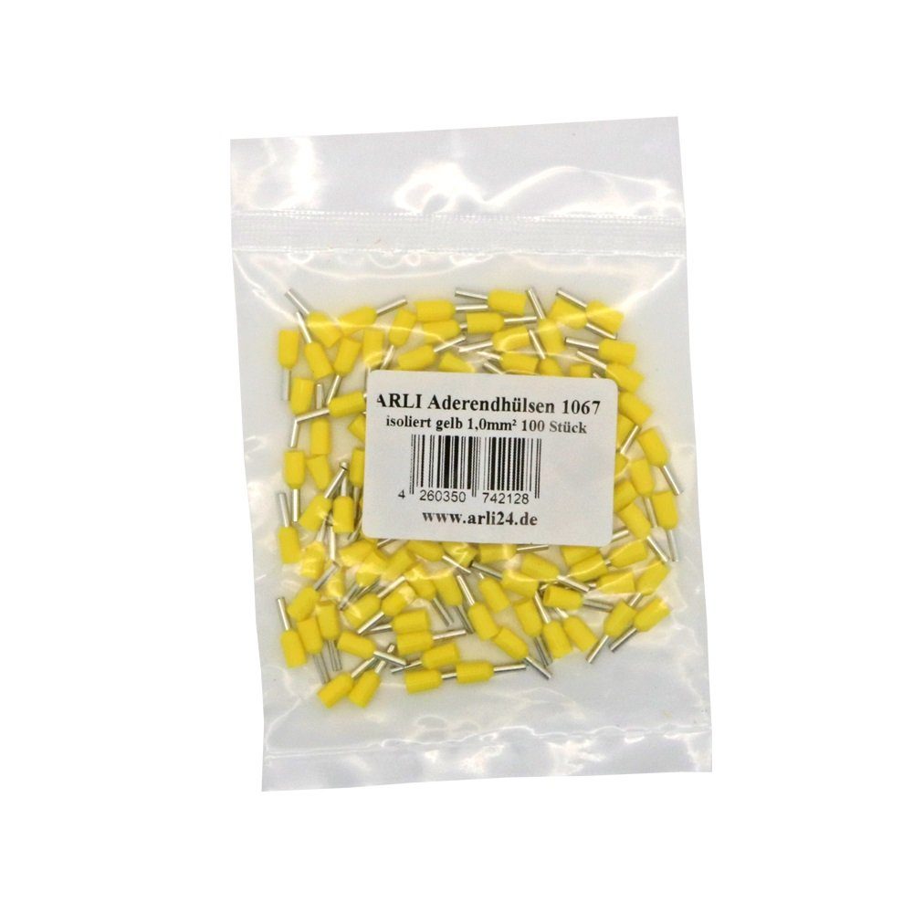 ARLI Aderendhülsen ARLI Aderendhülsen isoliert gelb 1,0 mm² - 100 er Pack