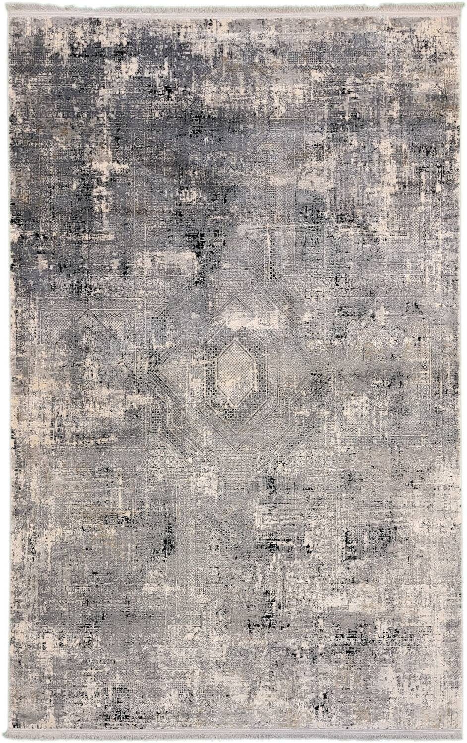 Rug Studios Teppich BHIMA, Rechteckig, Höhe: 12 mm, Wohnzimmer, 40 x 60 cm, Schwarz