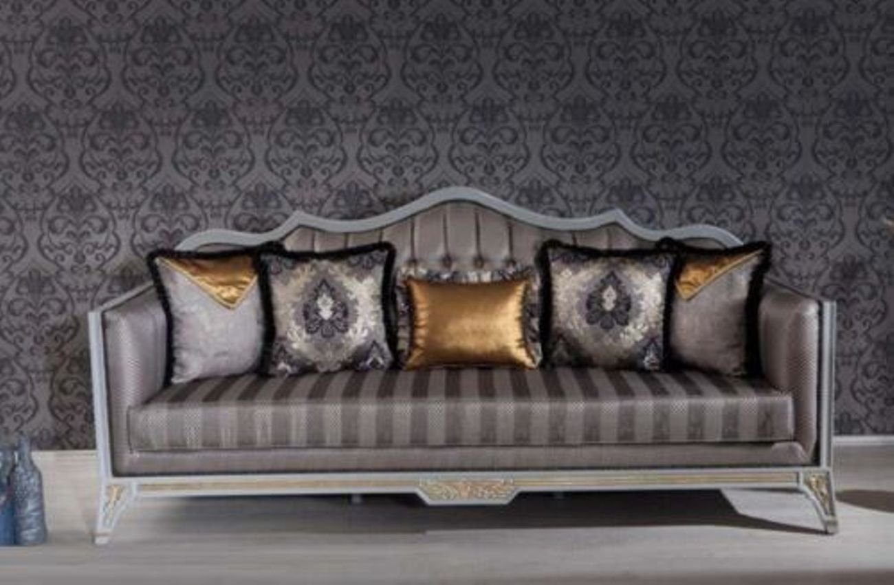 Dreisitzer 3-Sitzer Made 1 Textil Barock, Sofa Europa Teile, Couch Sofas Couchen Sitzer in Polster JVmoebel 3