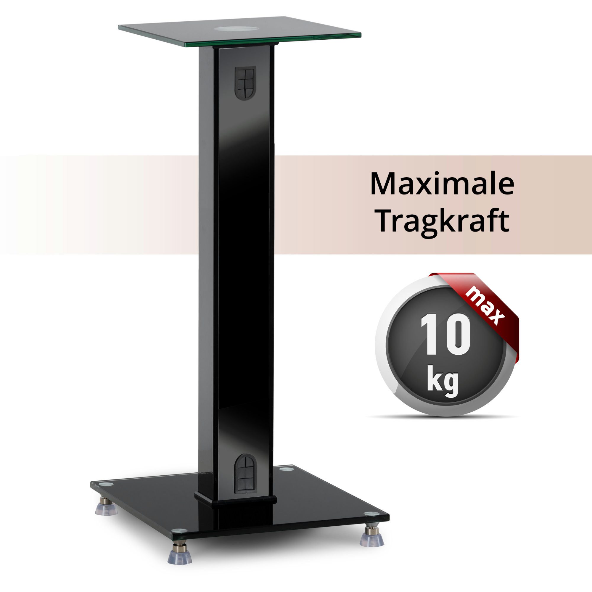 Pronomic Lautsprecherständer SLS-282L BK Lautsprecher Stative Paar - Qualität in edlem Design, (bis 0 Zoll, 2 x Winkelfuß-Lautsprecherstativ, verbessertes Klang – Bild 4 von 5