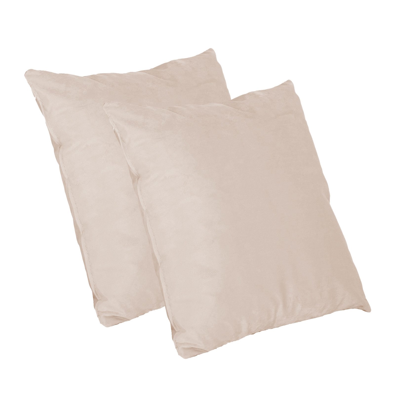 HTI-Living Dekokissen Kissen Nathalie Unifarben 2er-Set Beige, Dekokissen Sofakissen