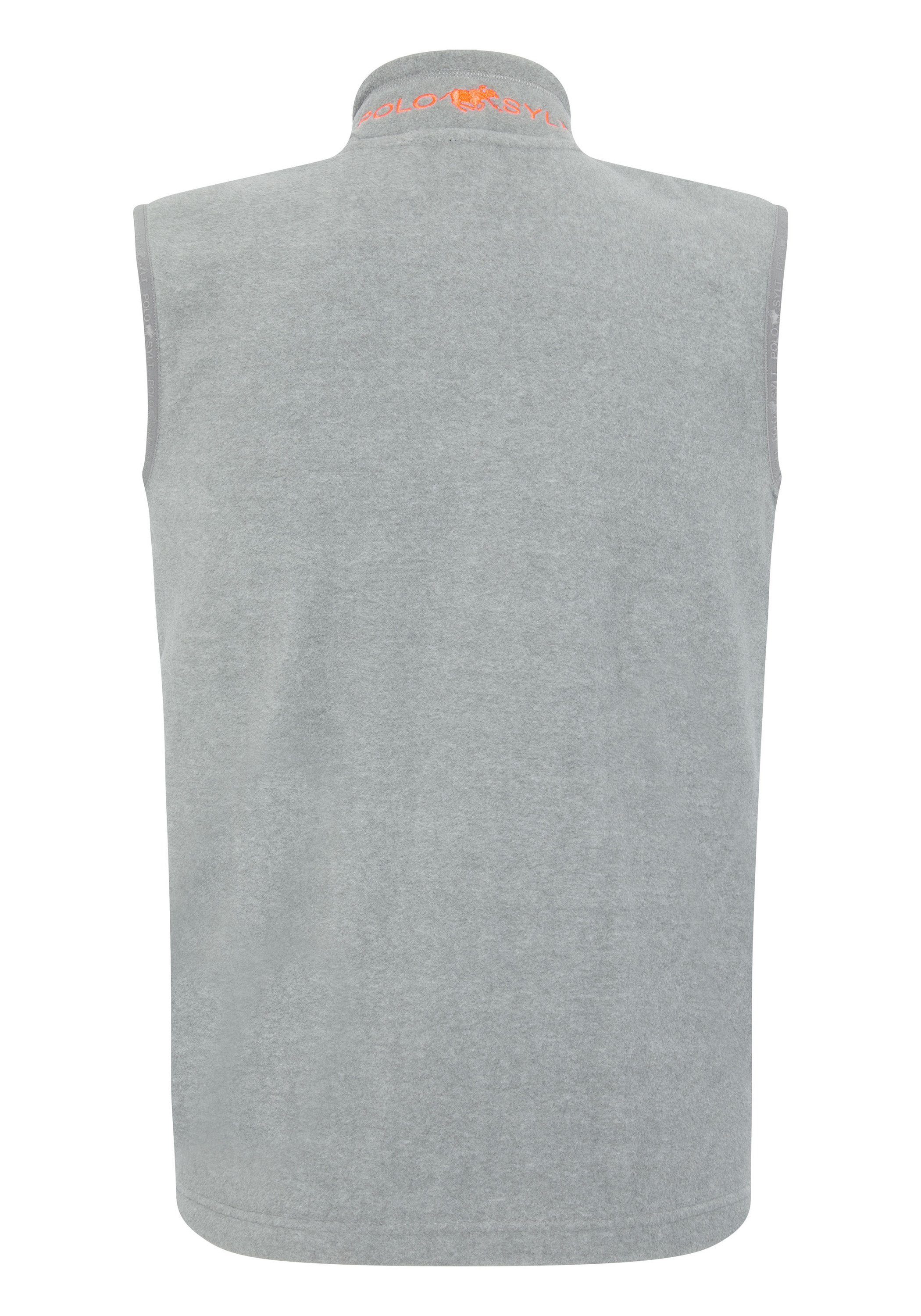 Polo Sylt Fleeceweste mit Label-Stitchings günstig online kaufen