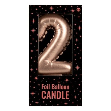 PD-Party Geburtstagskerze Ballon Kerze Zahl 2