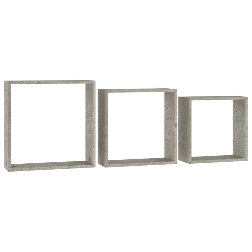 vidaXL Regal Würfelregale 3 Stk. Betongrau, günstig online kaufen