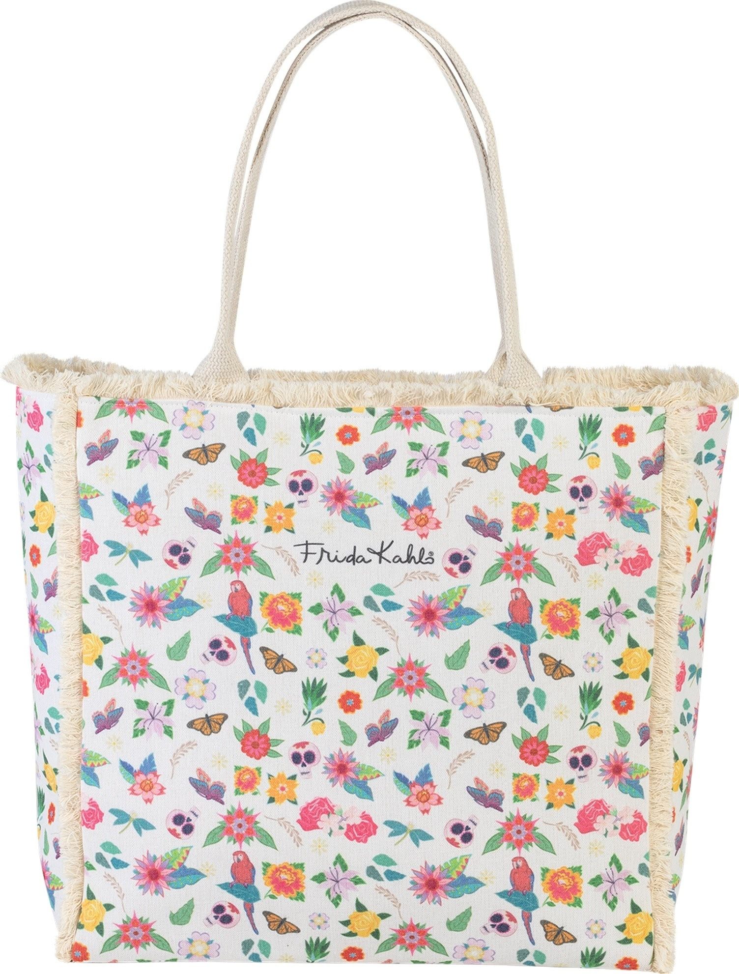 Frida Kahlo Henkeltasche Frida Kahlo Henkeltasche Canvas natur (Henkeltasch günstig online kaufen