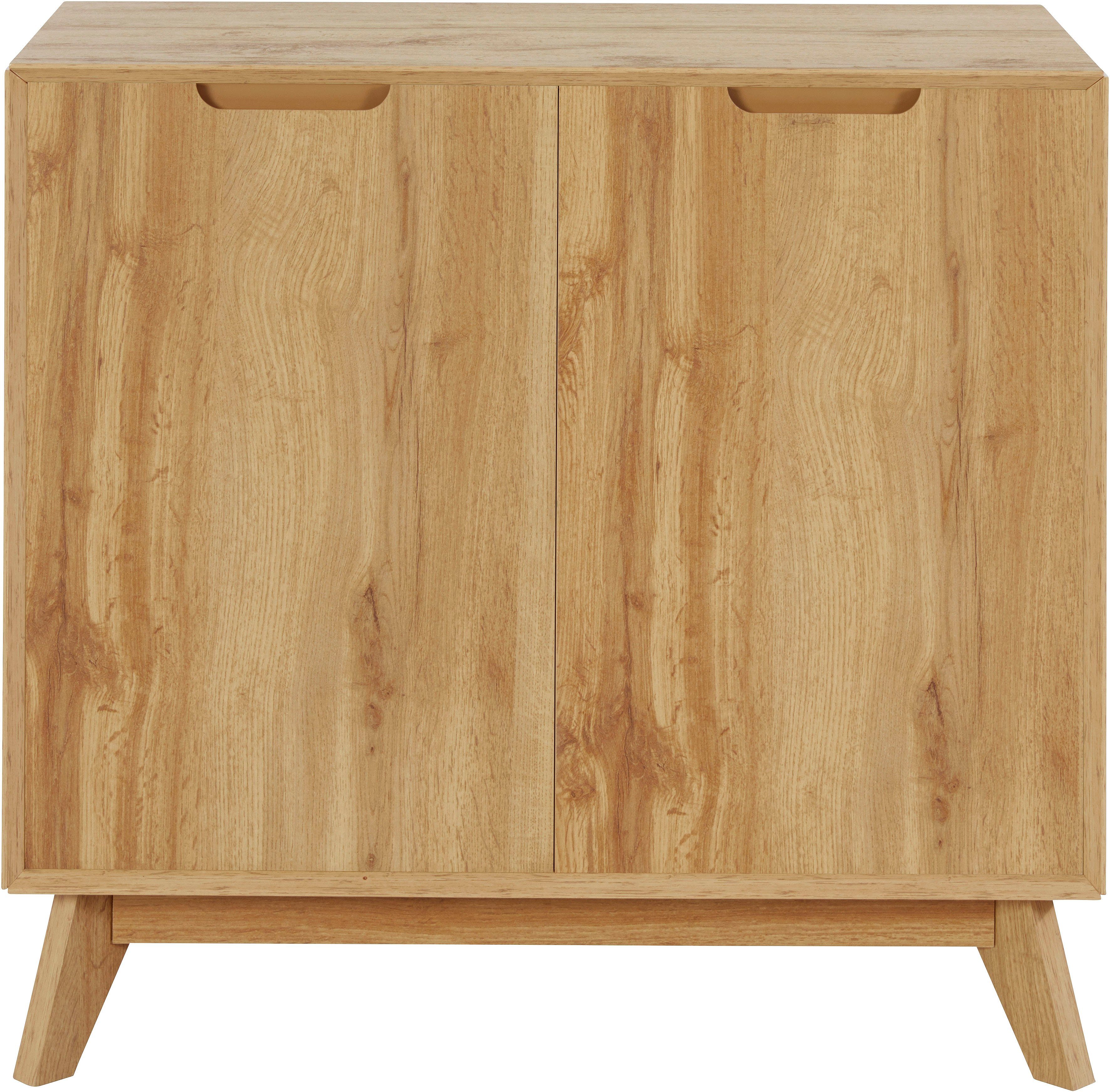 OTTO home Sideboard Pandrup, Kommode mit 2 Türen und 2 verstellbare Einlegeböden, B:80 cm, H:75 cm