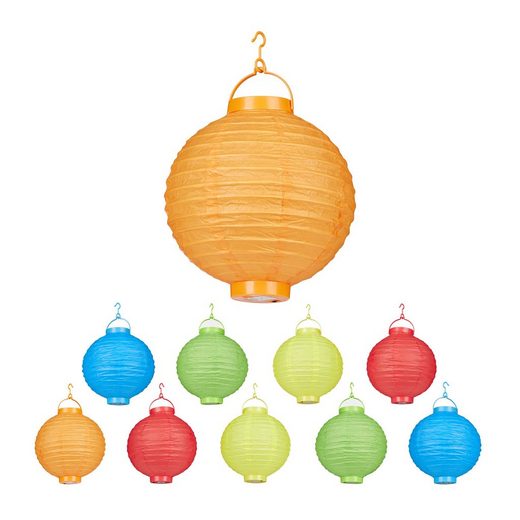 relaxdays LED Lampion »LED Lampions bunt 10 Stück« OTTO