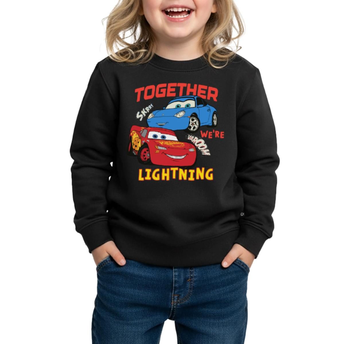 Spreadshirt Sweatshirt Cars Lightning McQueen Piston Cup Profil Kinder ...