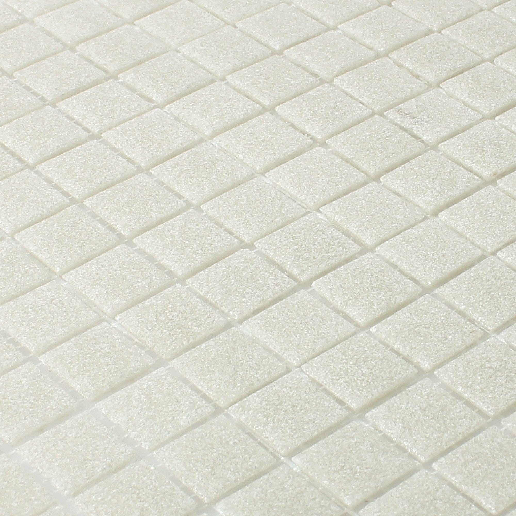 Mosafil Mosaikfliesen Glasmosaik Fliesen Potsdam, Glas 30.500x30.500, hellgrau, Verlegefertig auf ein Netz geklebt - Frostsicher - Wasserfest -