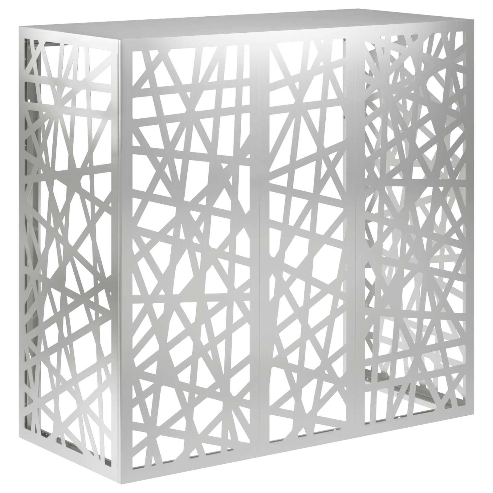 vidaXL Wärmepumpen-Verkleidung 110 x 50 x 105 cm Abdeckung Verkleidung Klimaanlage Silber 110x50x105