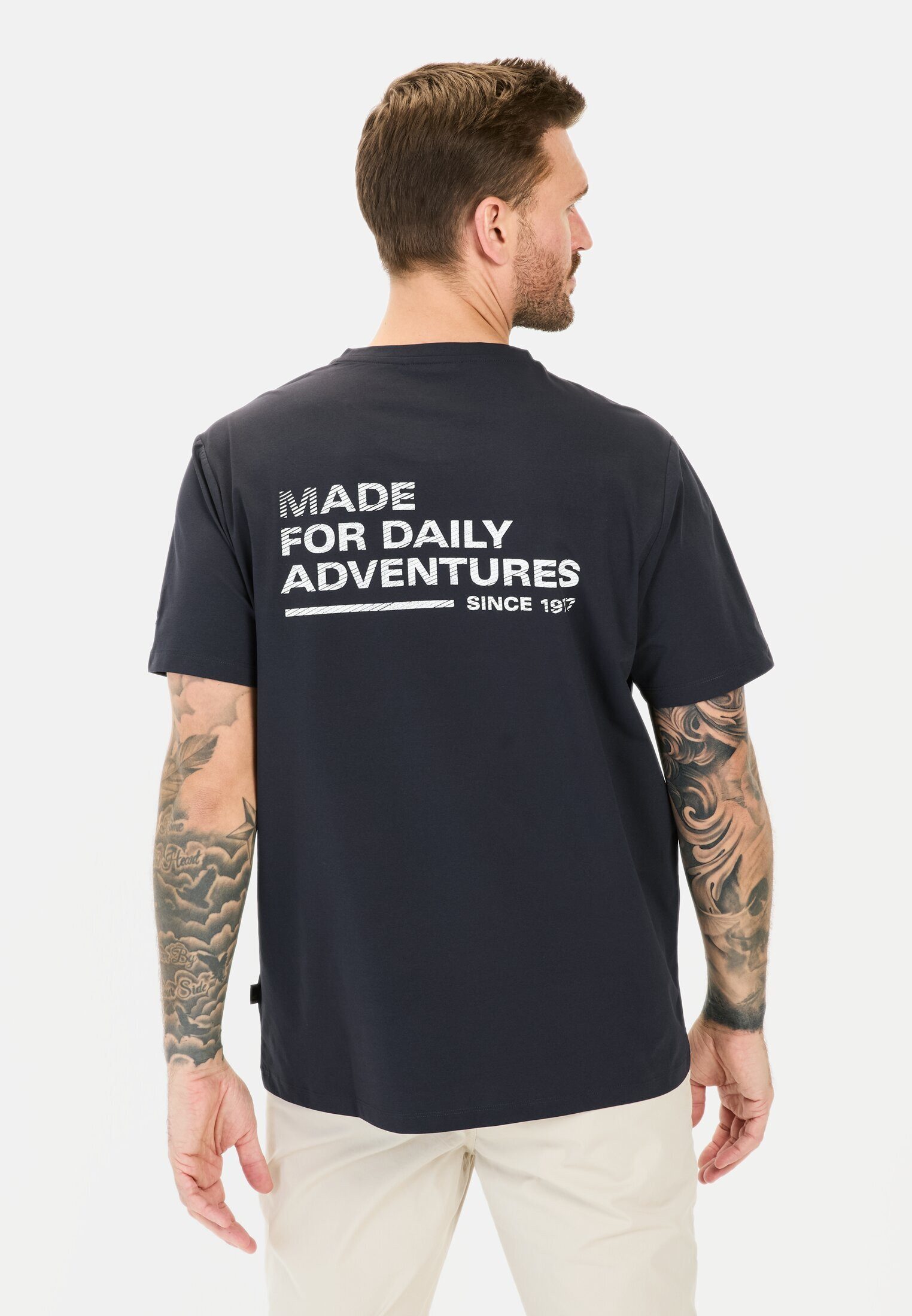 camel active T-Shirt mit Rückenprint günstig online kaufen