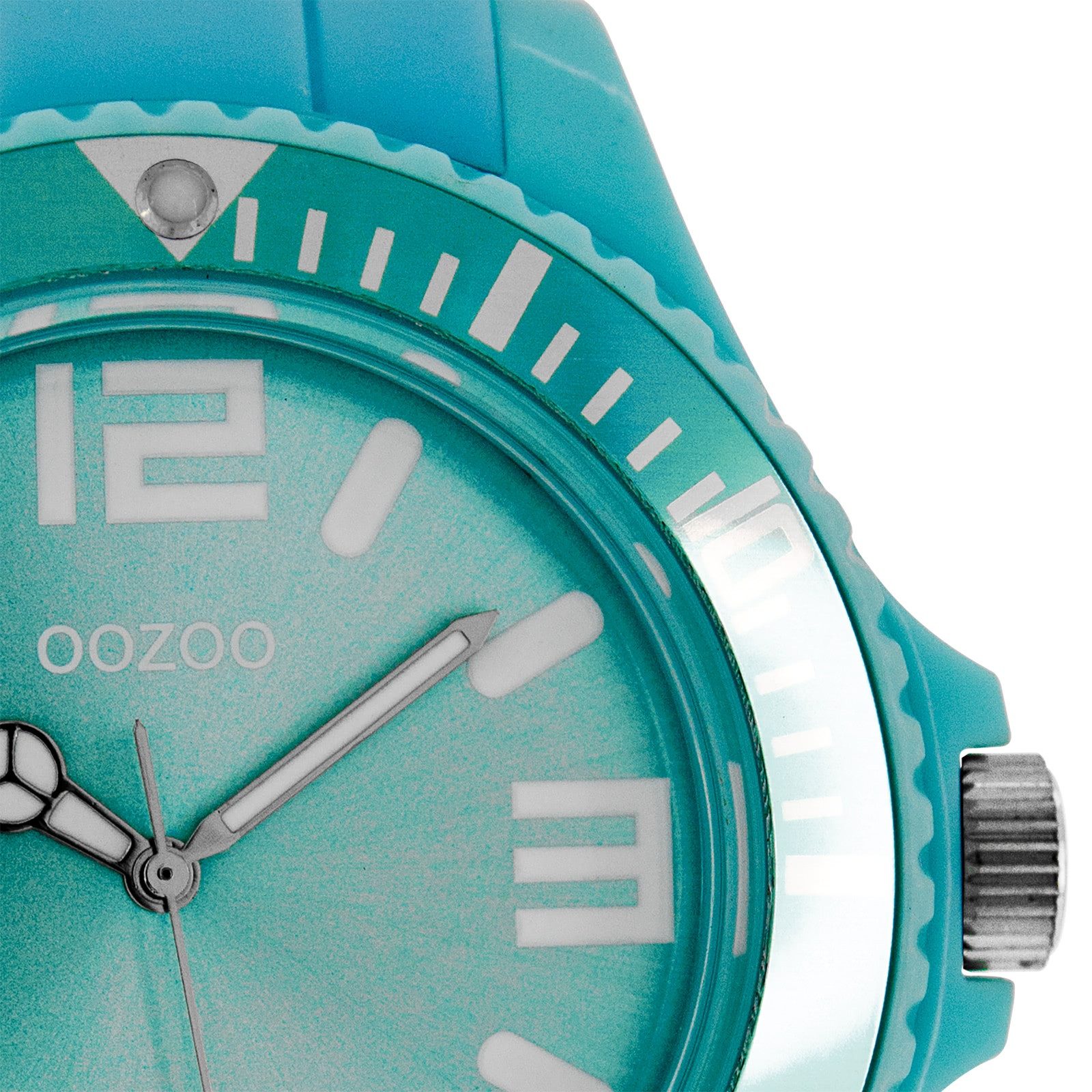 OOZOO Quarzuhr Oozoo Unisex Armbanduhr Vintage Series, (Analoguhr), Damen, Herrenuhr rund, extra groß (ca. 48mm) Silikonarmband blau