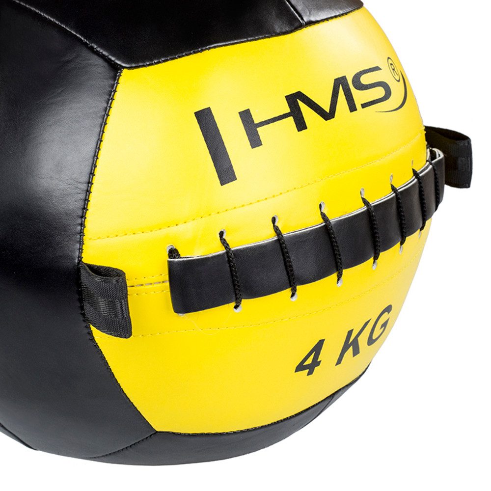 HMS Gymnastikball Trainingsball Medizinball 4 kg (1-St., Krafttraining), Robuste Oberfläche für sicheren Grip und lange Lebensdauer