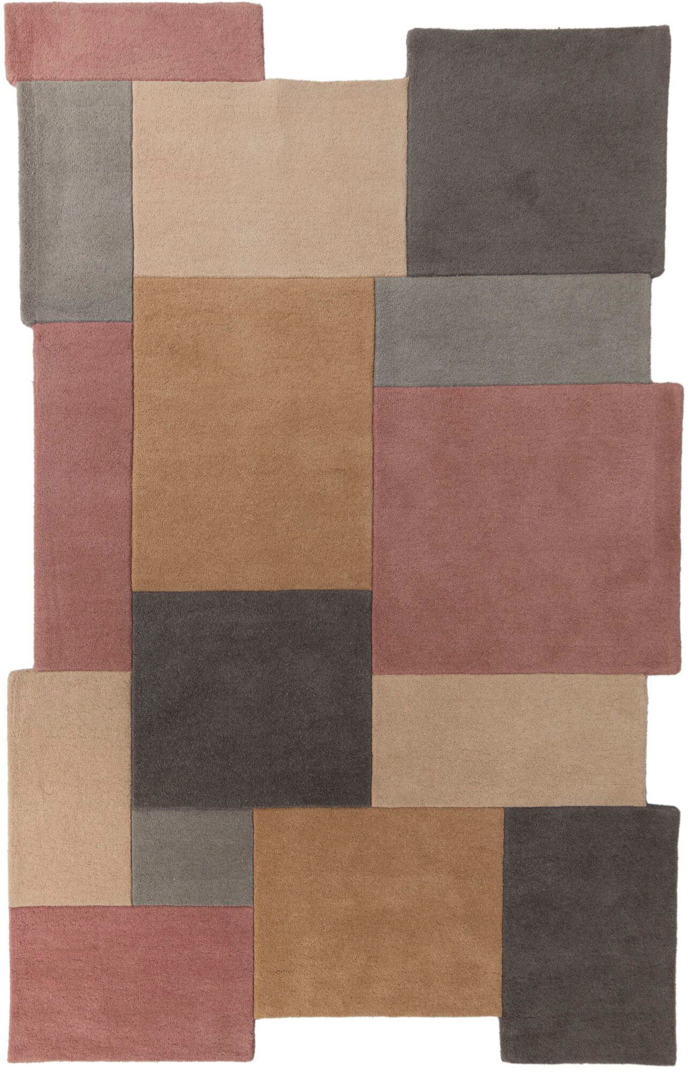 FLAIR RUGS Wollteppich Abstract Collage, 100% Wolle, rechteckig, Höhe: 11 m günstig online kaufen