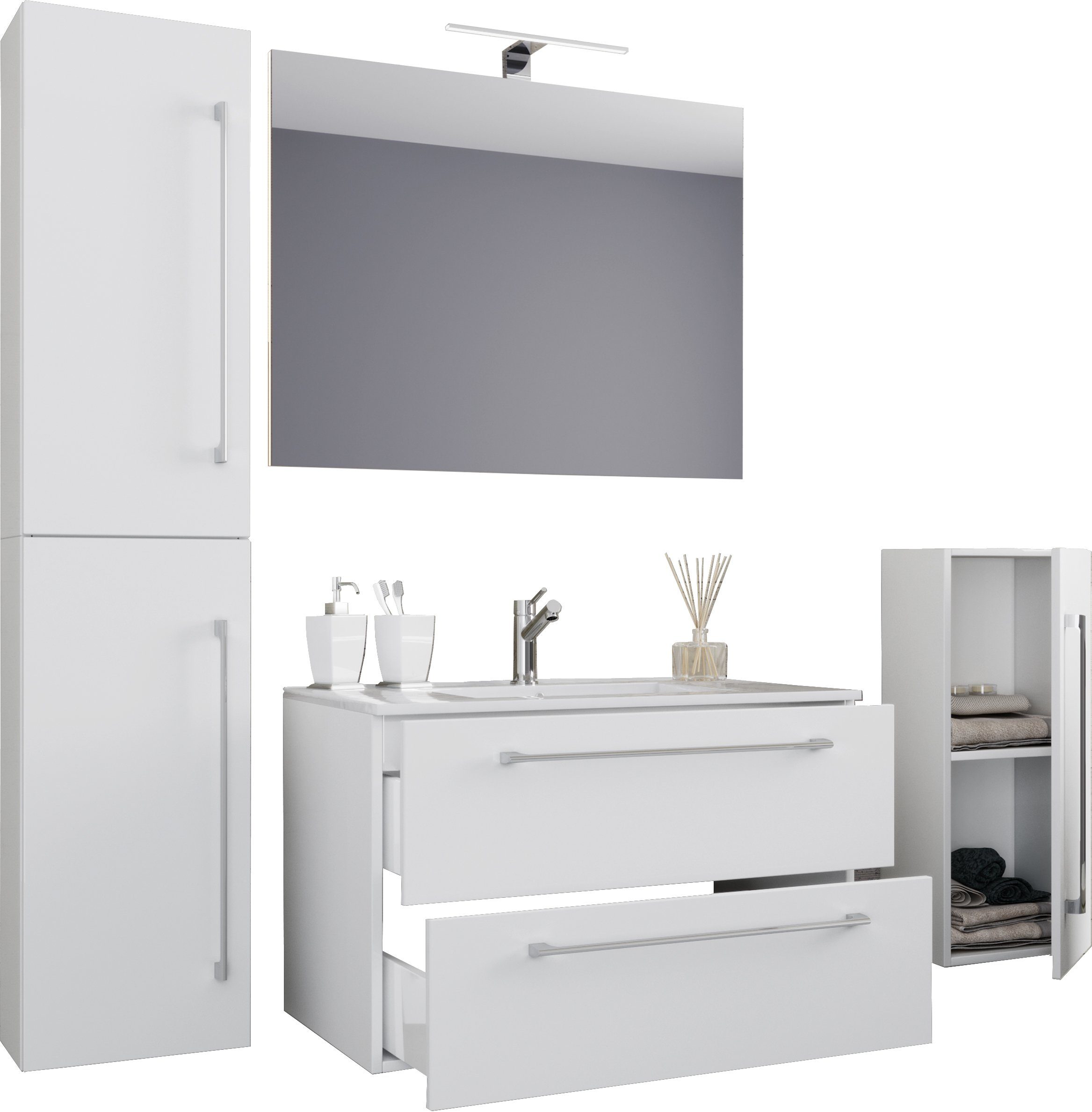 VCM Waschtisch 5-tlg. Waschplatz Waschtisch Badinos Schublade SP (5-St)