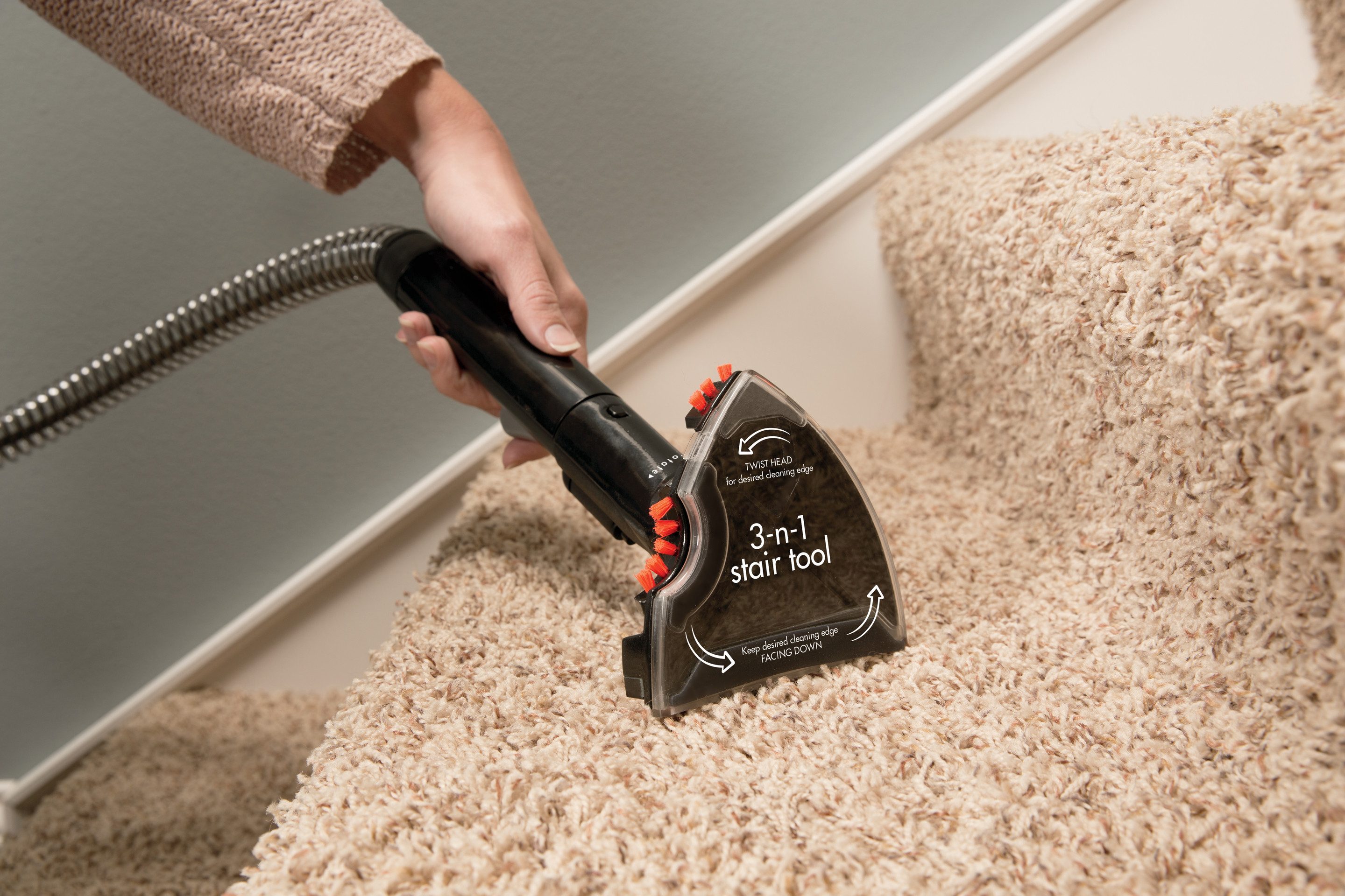 Bissell 3-in-1 Kombibürste Polster Aufsatz, Zubehör für ProHeat 2x Lift-Off, SpotClean™ Pro, SpotClean ProHeat, ProHeat 2x Revolution, (1-tlg), für Spotclean
