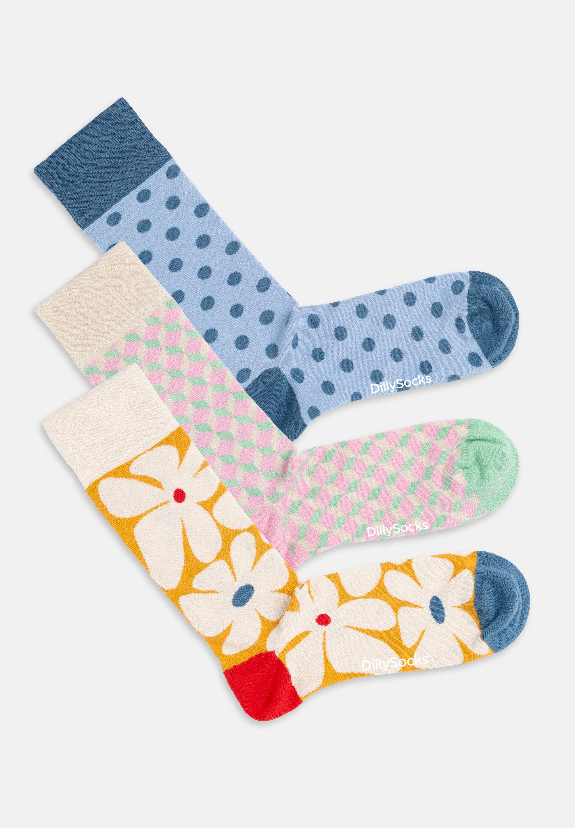 DillySocks Basicsocken Flower Mood Aus Baumwolle & recyceltem Polyamid