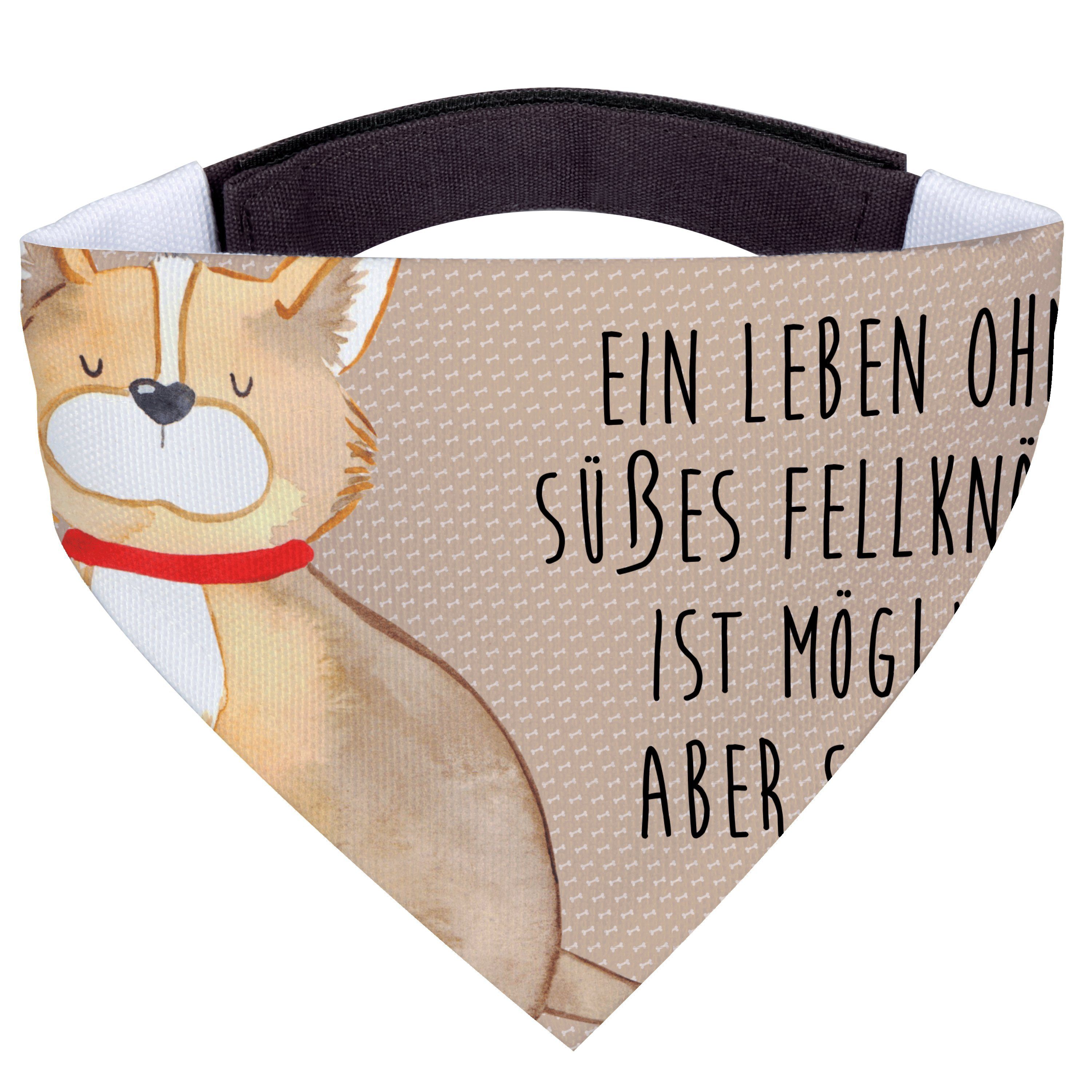 Mr. & Mrs. Panda Hundefliege Hund Glück, Hundehalstuch, Hundeglück, Treu, Hunde Dreieckstuch, Sprü, Polyester, Bandana für Hunde Hundespruch Tuch