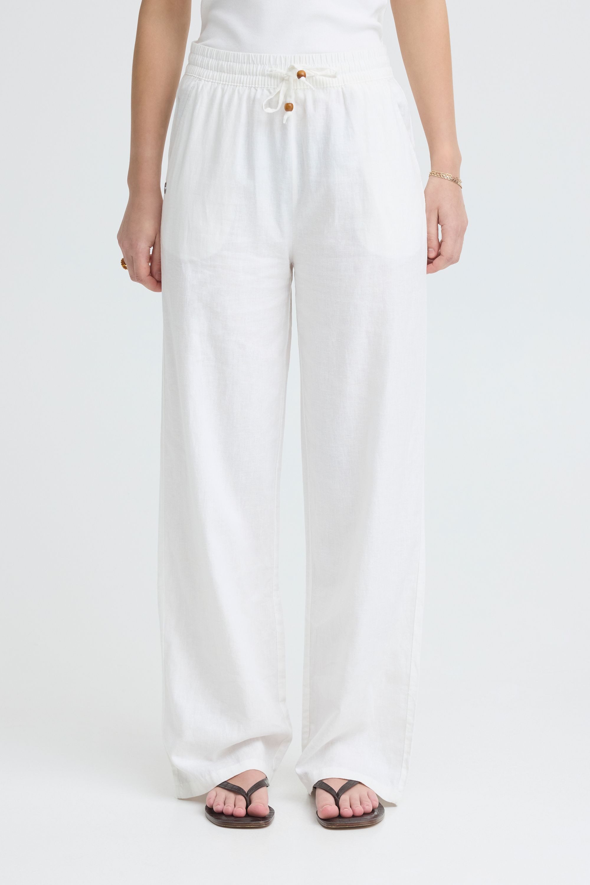 OXMO Leinenhose OXAlfa Lockere Leinen-Mix-Hose - Loose Fit