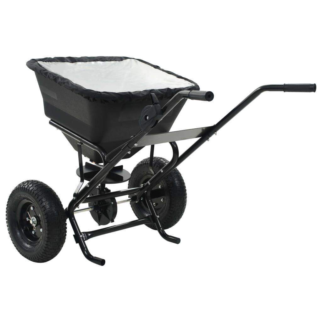 vidaXL Streuwagen Handstreuwagen Salzstreuer PVC und Stahl 106x73x76 cm 45 L
