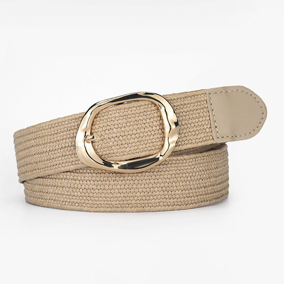 Zaewry Flechtgürtel Rattan-Flechtgürtel für Damen, breiter Taillengürtel für Kleider gewebter Boho-Gürtel für den Strandurlaub