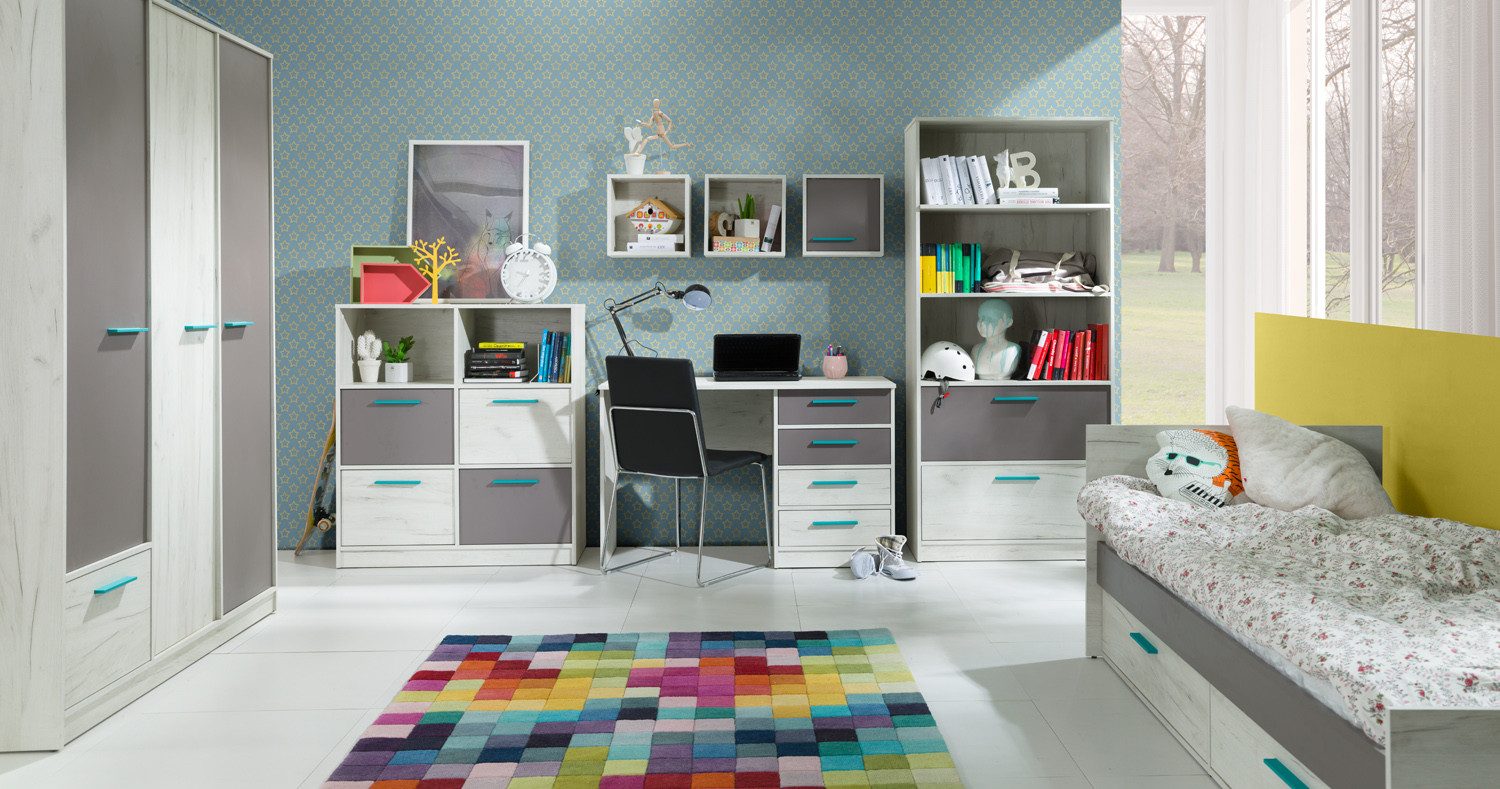 MOEBLO Drehtürenschrank VISBY V01 (Drehtürenschrank, Kleiderschrank, Schrank Garderobe Schlafzimmer)