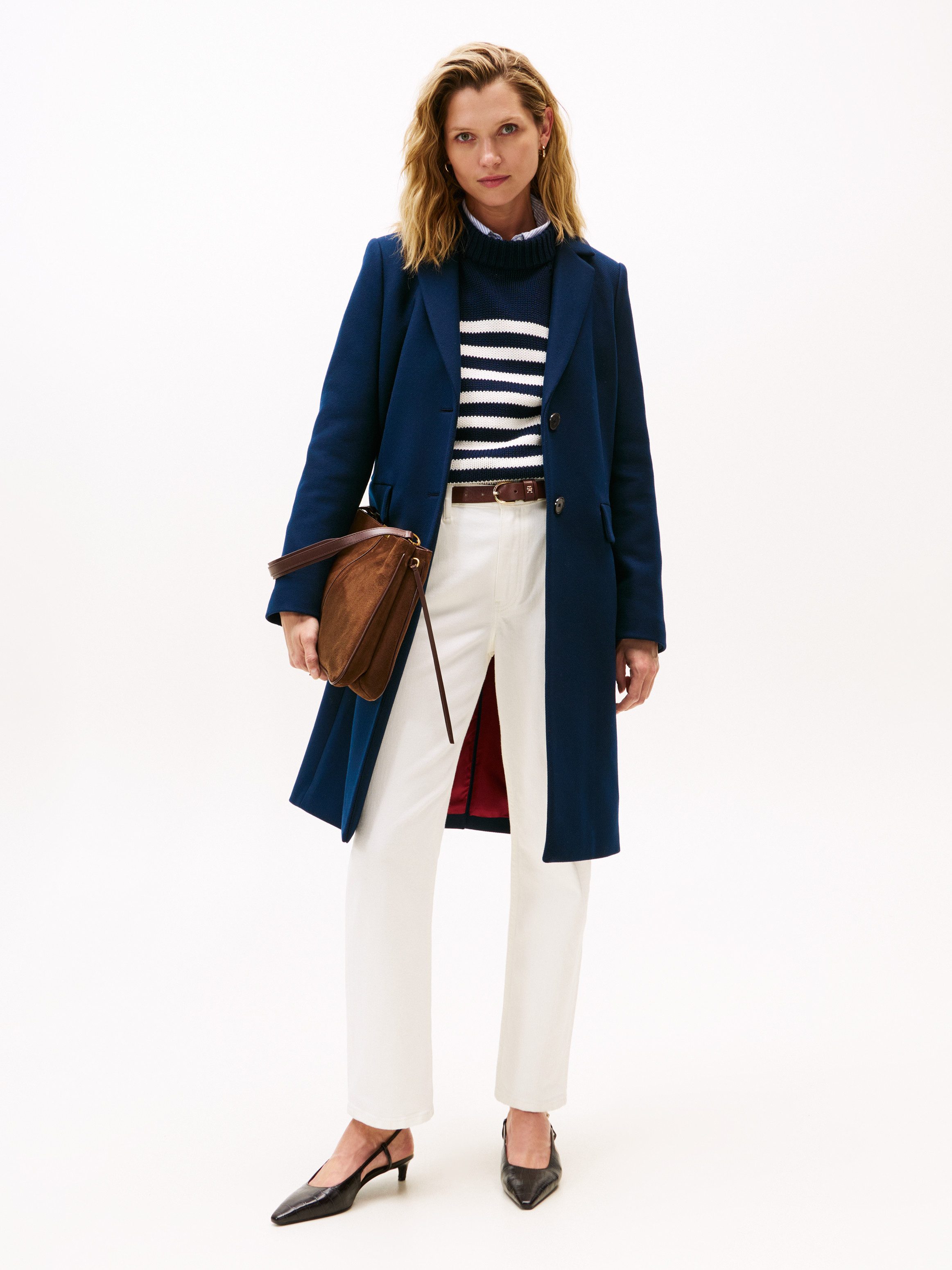 Tommy Hilfiger Langmantel CLASSIC SB WOOL REG COAT mit Wolle und Kaschmiranteil