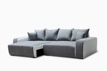 Fun Möbel Big-Sofa Big Sofa Couchgarnitur REGGIO Megasofa mit Schlaffunktion, 1 Teile, mit Schlaffunktion und Bettkästen, inkl. Rückenkissen und Zierkissen