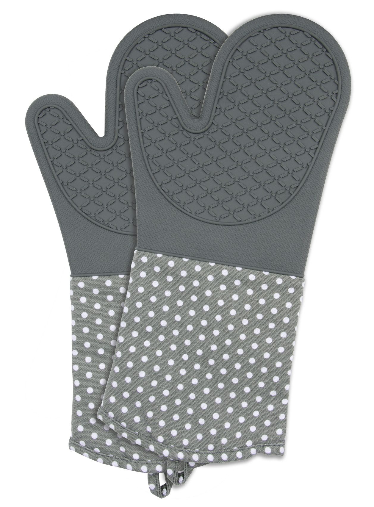 WENKO Topfhandschuhe Modell Silikon, (Set, 2-tlg), Ofen- und Grillhandschuhe, Hitzeschutz, Baumwollinnenseite, 1 Paar