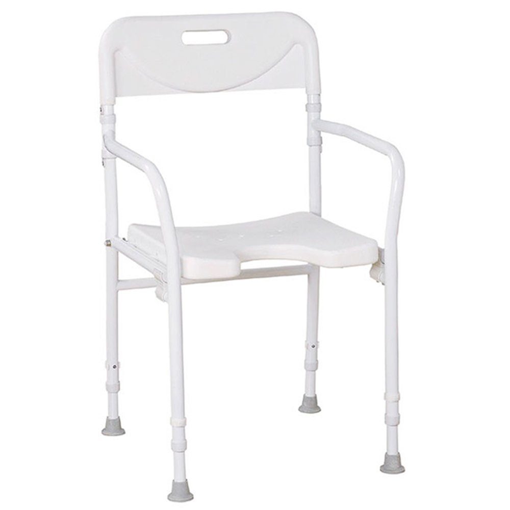 RUSSKA Dusch-Toilettenrollstuhl Russka faltbarer Aluminium Duschstuhl mit Armlehne