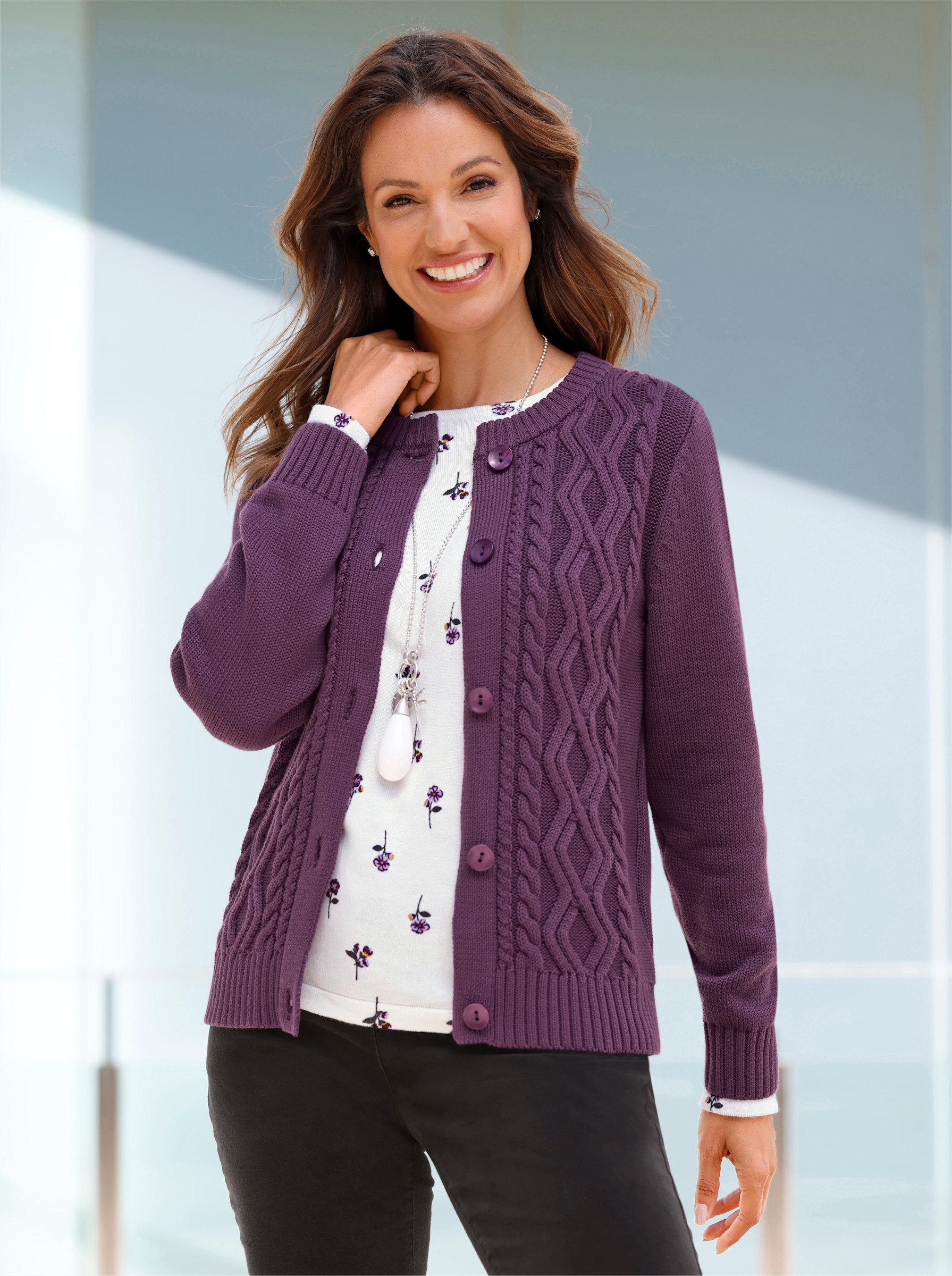 Witt Strickjacke Strickjacke Langarm