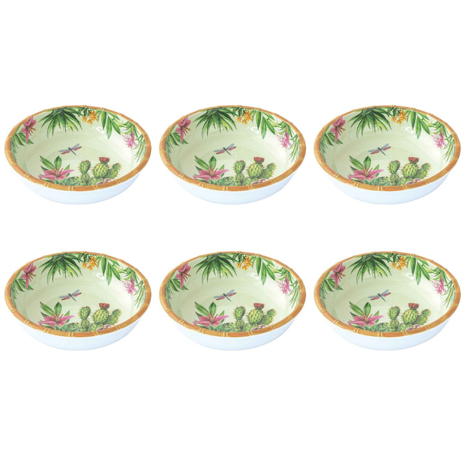EasyLife Suppenteller Tenerife, Spülmaschinengeeignet, Mehrfarbig, Kaktus, ⌀ 20.5cm, Mehrfarbig