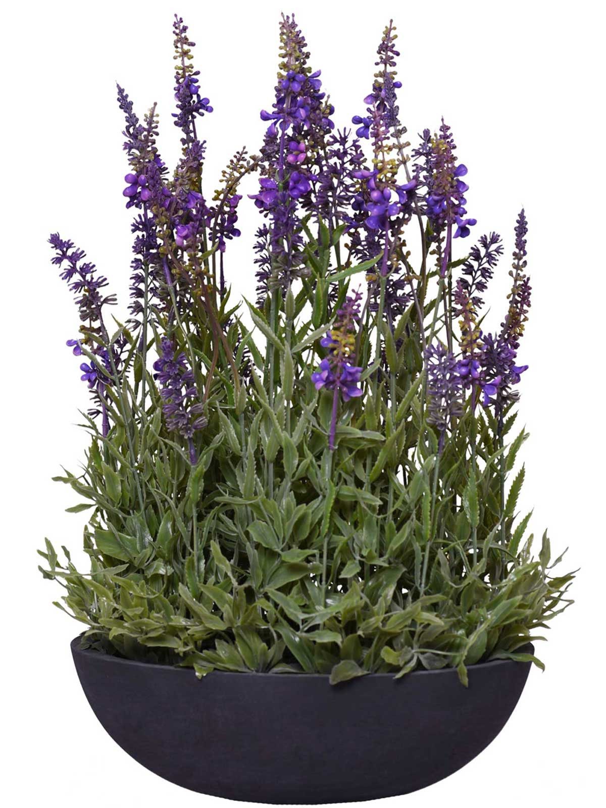 Kunstpflanze Kunststoff LAVANDULA Rund - Grün, günstig online kaufen