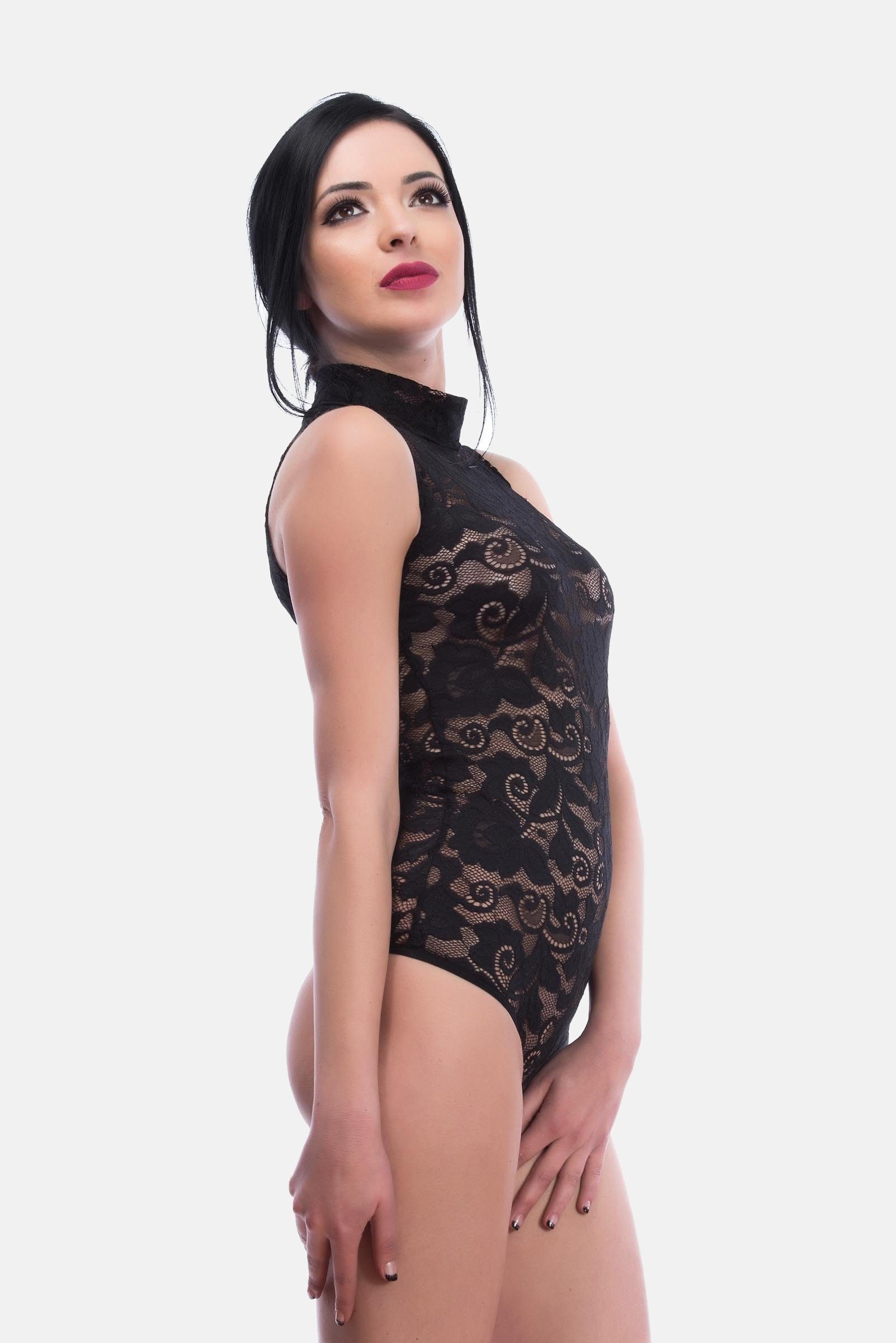 Evoni Stringbody Spitze Body ohne Ärmel Halbkragen günstig online kaufen