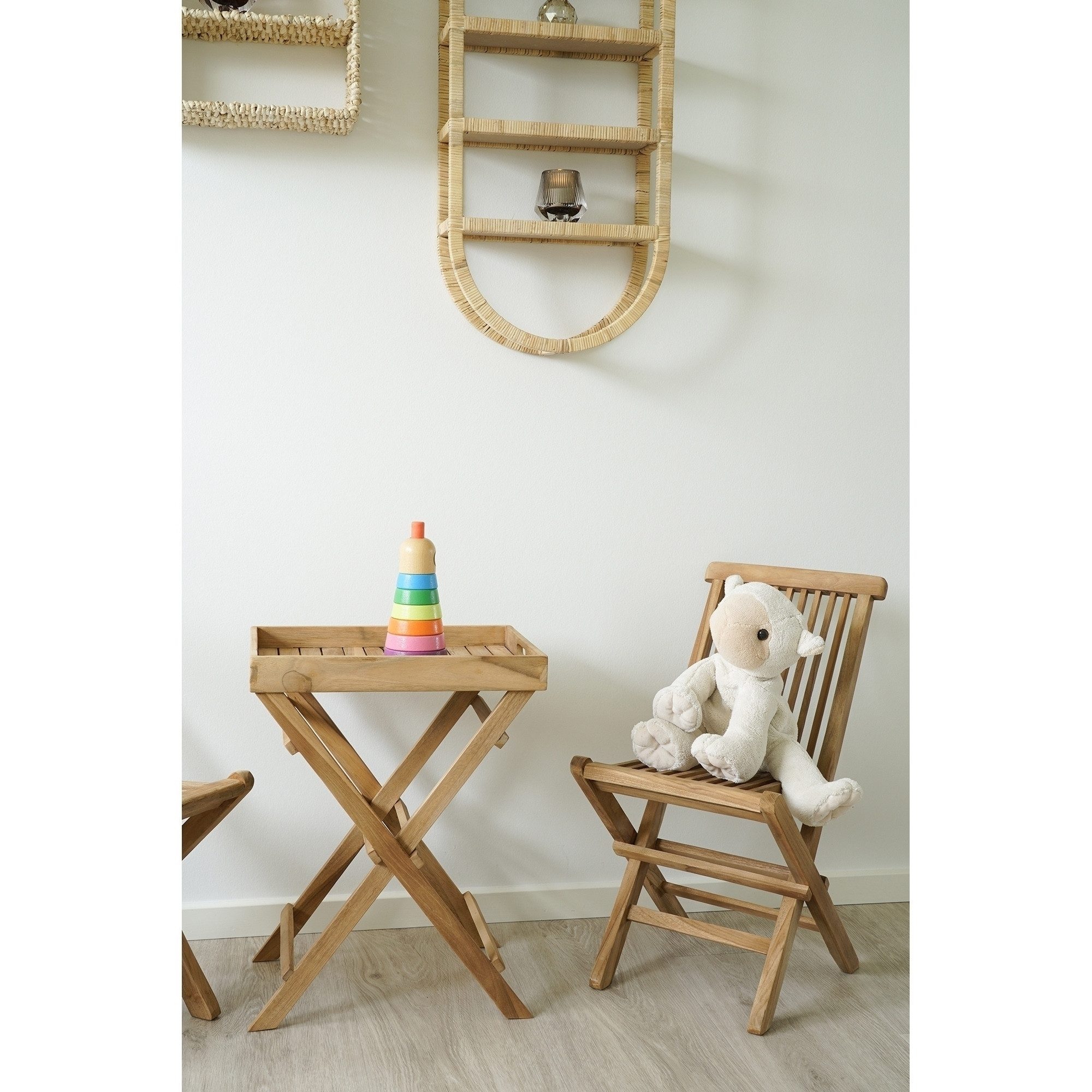 Gartentrends Kinderklappstuhl Toledo, (2er-Set) in Teak, Massivholz - 31x58x42cm (BxHxT)