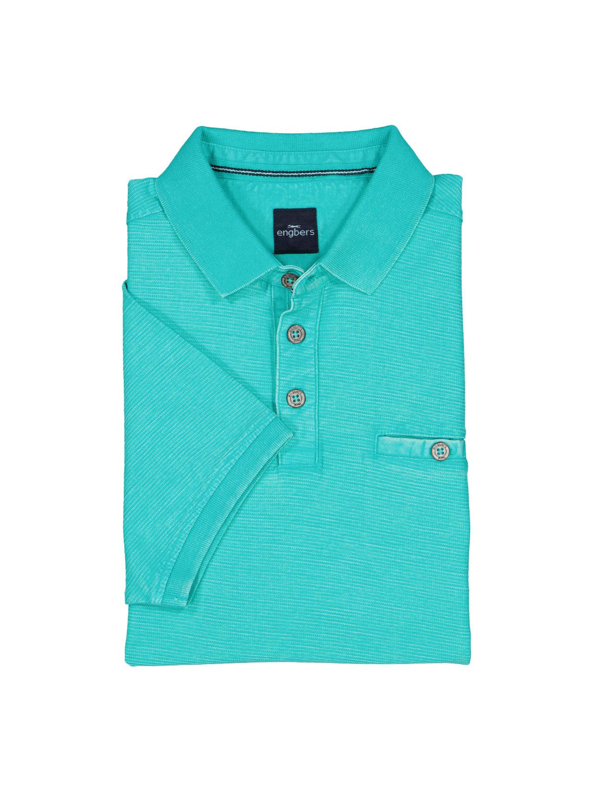 Poloshirt Herren Polo-Shirt meliert, Tuerkis