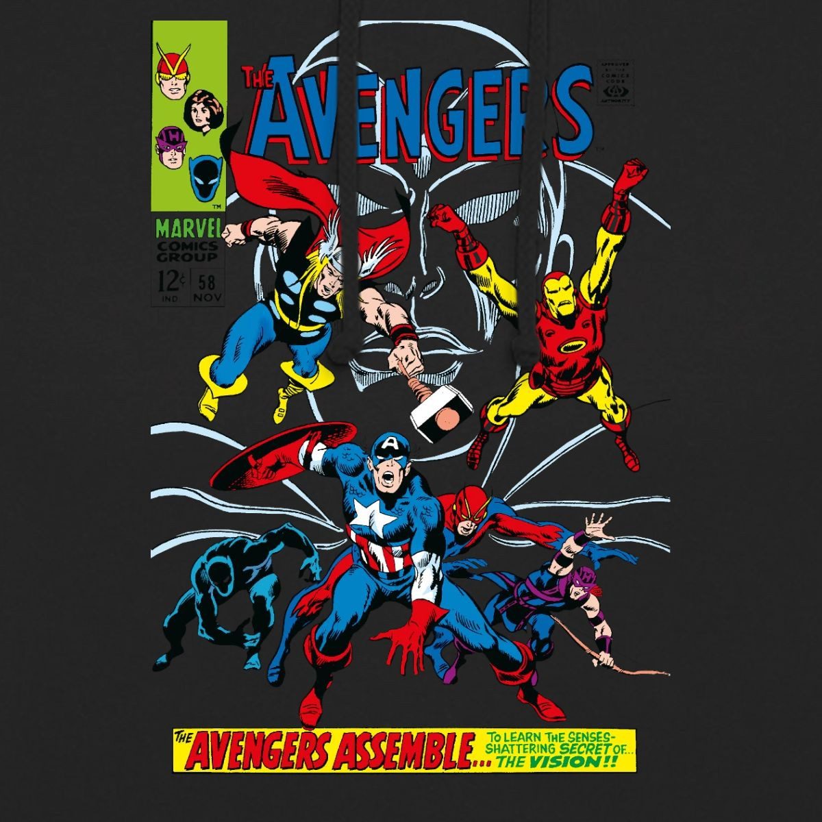 Spreadshirt Hoodie Avengers Comic Superhelden Assemble Unisex Hoodie (1-tlg)