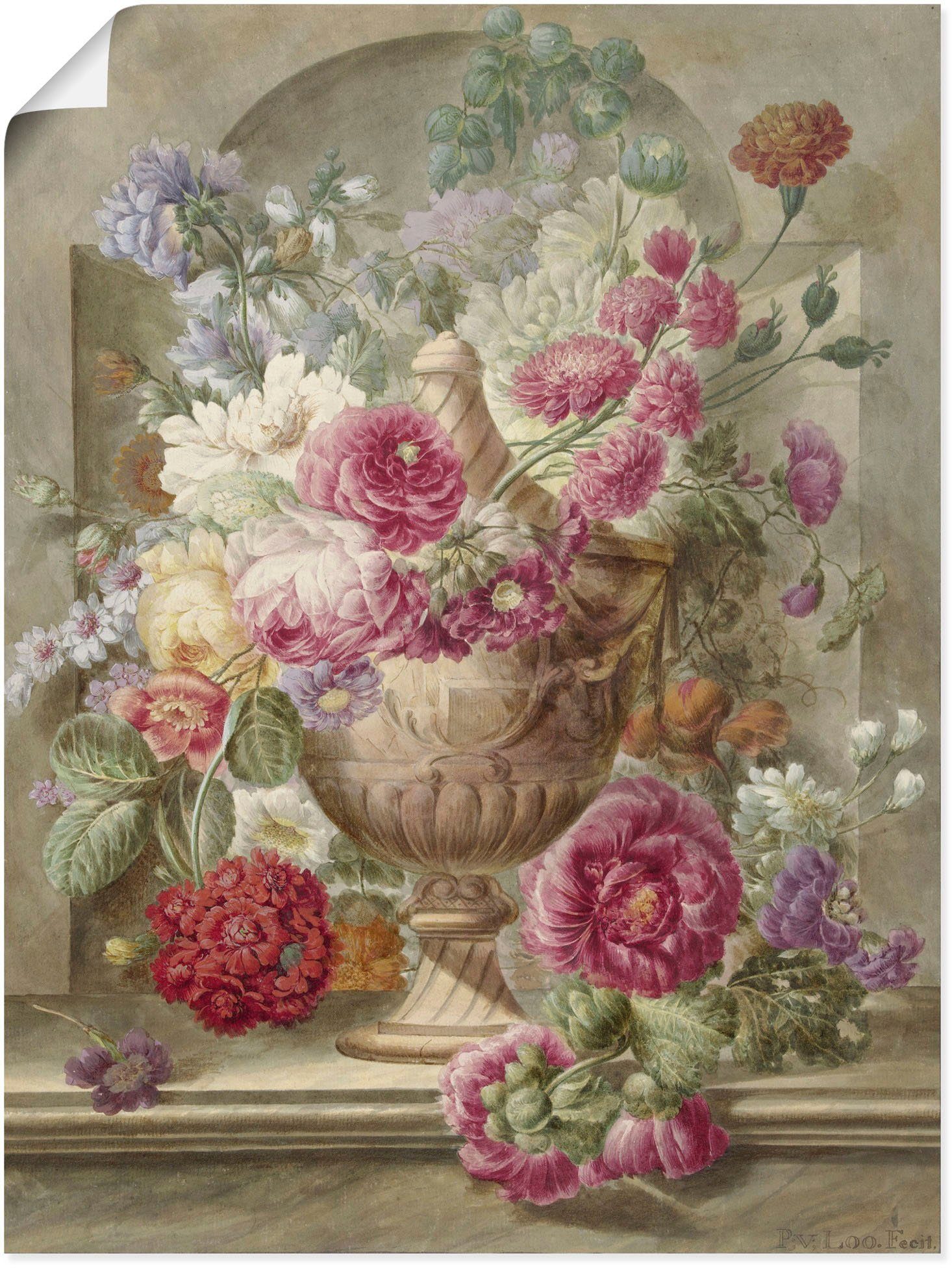 Artland Wandbild Vase mit Blumen., Arrangements (1 St), als Alubild, Leinwandbild, Wandaufkleber oder Poster in versch. Größen