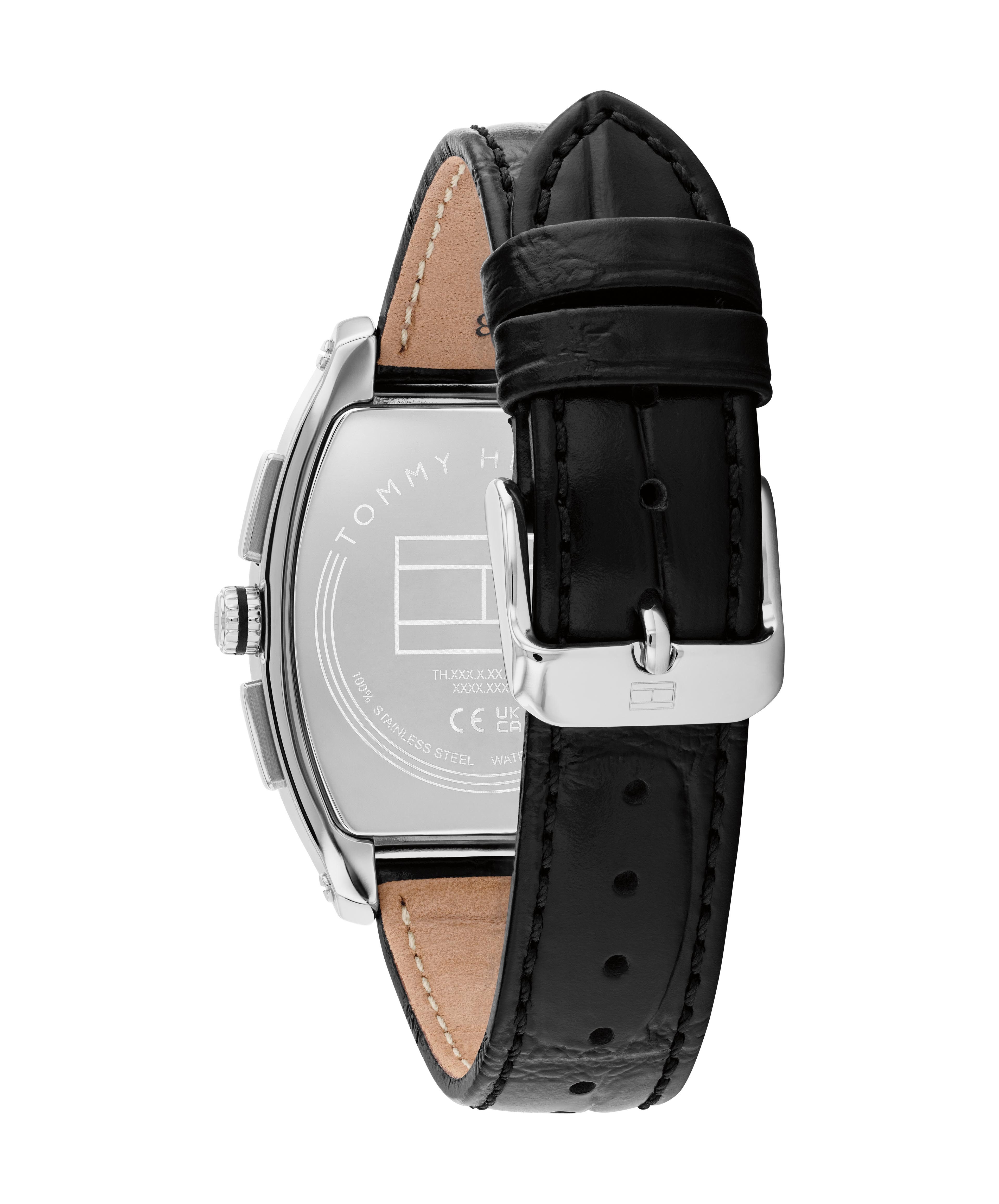 Tommy Hilfiger Multifunktionsuhr TH-OXFORD 1710761, Quarzuhr, Armbanduhr, Herrenuhr, Lederarmband, analog