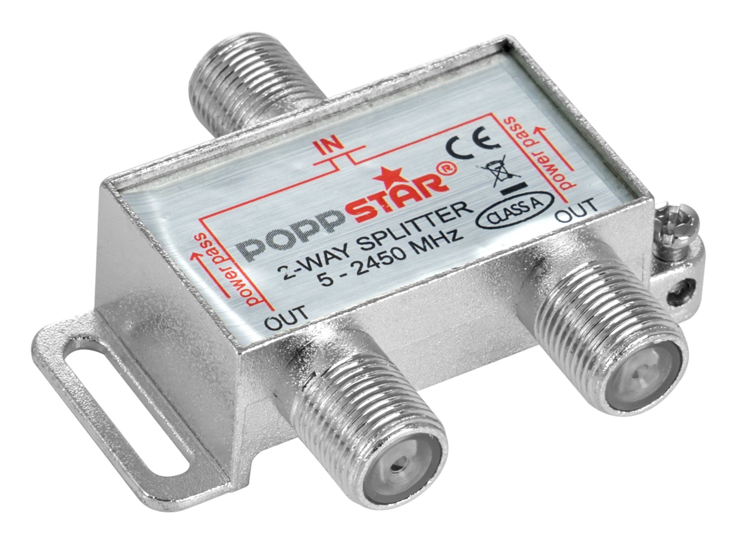 Poppstar Sat-Verteiler Splitter analog/digital SAT-Antenne (Umschalter 2-fach für TV Antenne Satellit Kabel Телевизоры Radio LNB)