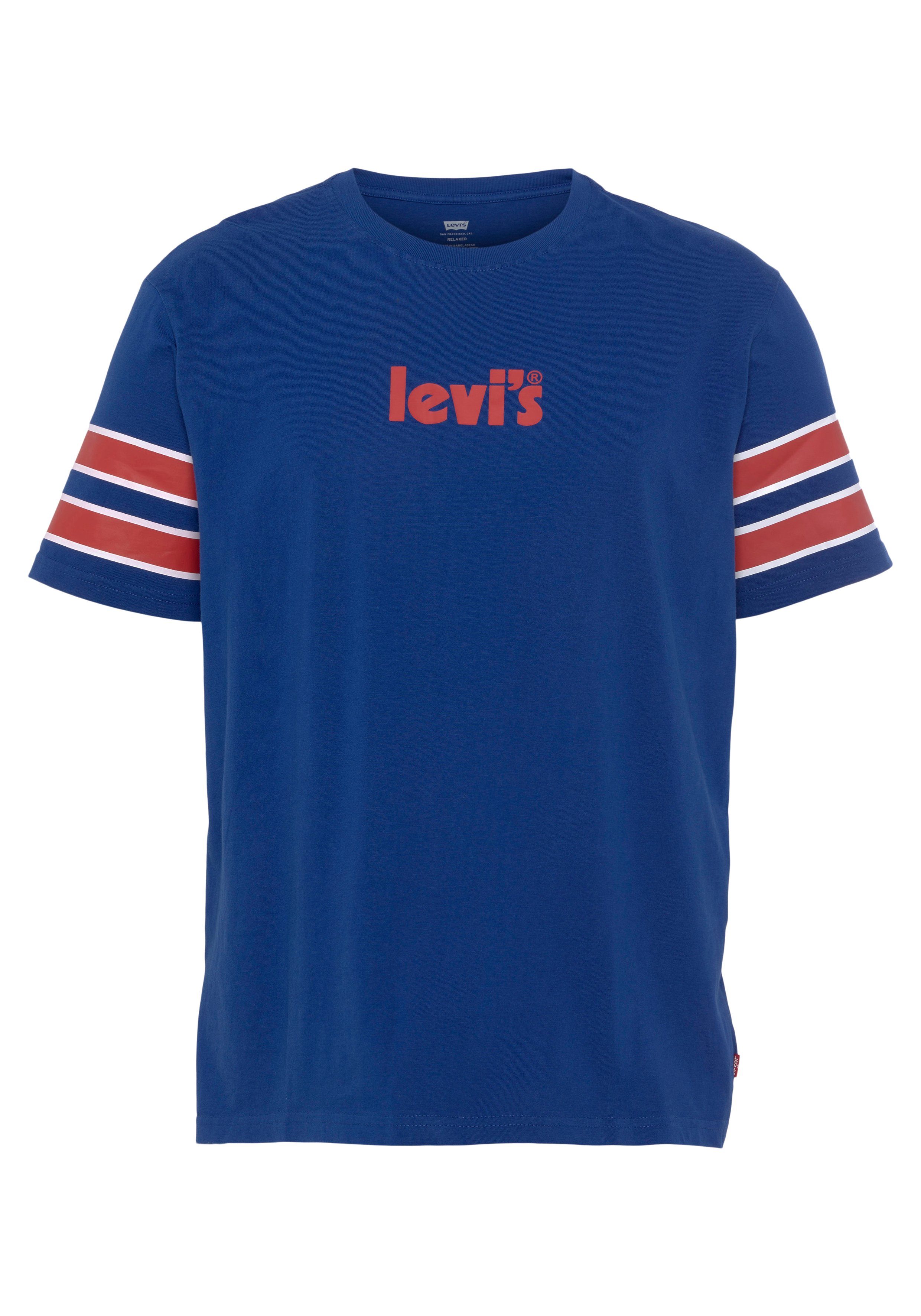 Levi's® Rundhalsshirt RELAXED FIT TEE im College-Look blau
