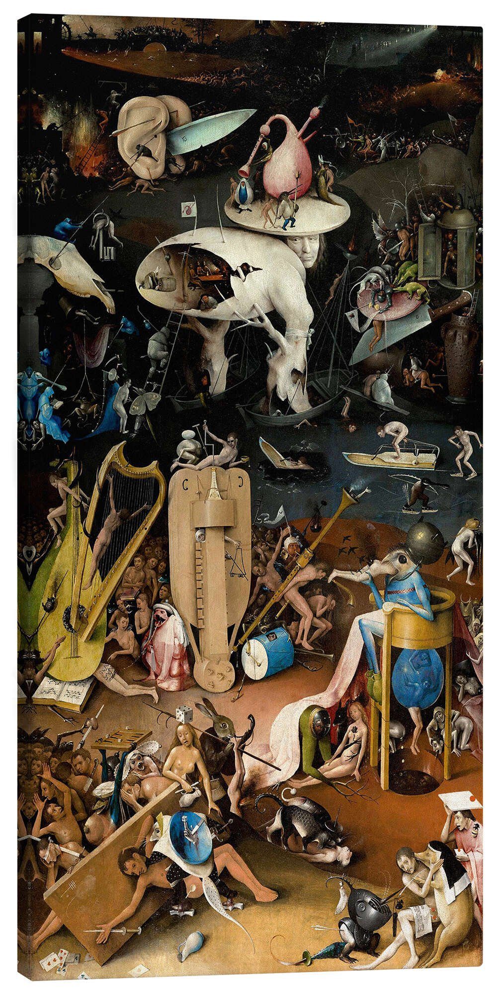 Posterlounge Leinwandbild Hieronymus Bosch, Der Garten der Lüste Die