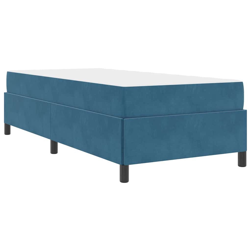 vidaXL Bett Bettgestell mit Matratze Dunkelblau günstig online kaufen