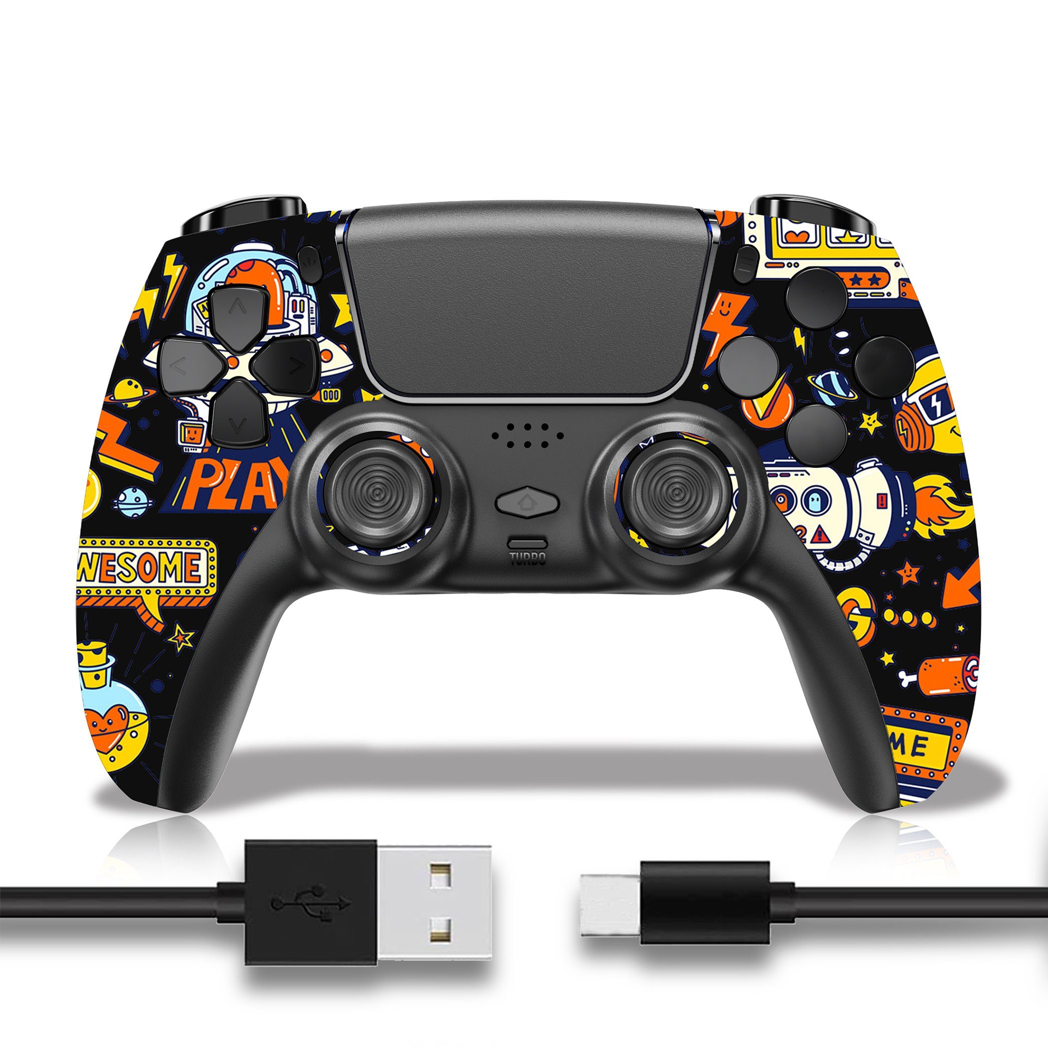 Tadow Wireless Gamepad, Controller, für PS4, Bluetooth, Retro-Maschine  PlayStation 4-Controller (kompatibel mit PS3/PS4 /SWITCH/Android/IOS/PC/TV-Box)